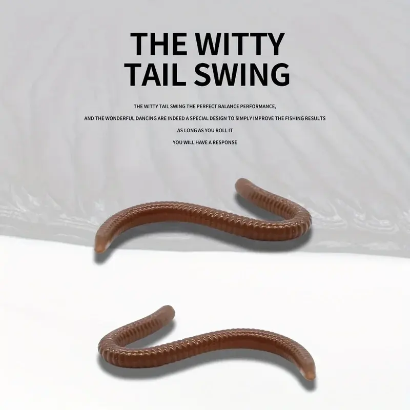 40pcs Simulated Earthworm Lure Soft Fishing Worms Artificial Fishing Lure Fishing Tackle Fishing Equipment