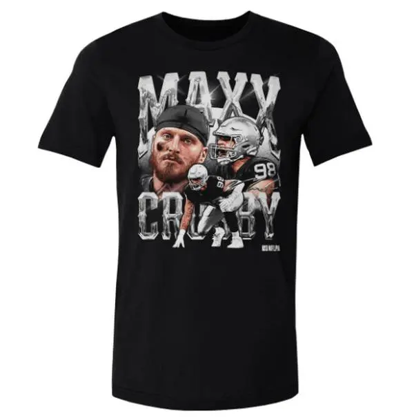 Adult + Youth Maxx Crosby Lasssss Vegassss Vintage WHT Shirt, Retro Raiders Football Graphic Tee, 90s Style Bootleg Fan T-Shirt, Game Day Sports Top, Lassss Vegassss Football Shirt