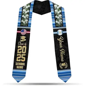 Personalized Guatemala Graduation Stole 2025, Customized Guatemalan Graduation Sash 2025, Guatemalan American Flag Graduation Stole