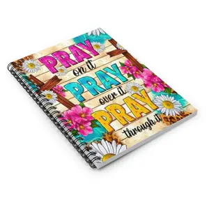 Pray About It Spiral Notebook - Ruled Line