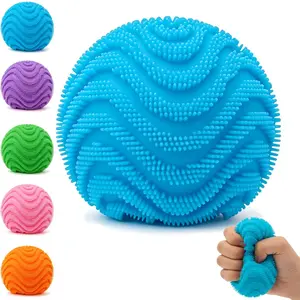 Fuzz Squishy Stress Ball, Slow Rising Memory Foam Fidget Squishy Fuzz BallsSensory Squishy Ball Calming Tactile Grip, Adults Anxiety Relief Squeeze Ball