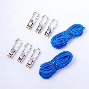 6-Pack Heavy Metal Umbrella Rope Regulator and Tension Adjustment Tool (including roller Zhang Liqi)-An adjustable strap system suitable for camping waterproof cloth, ground anchor rope, marine equipment and outdoor equipment Camping Accessories