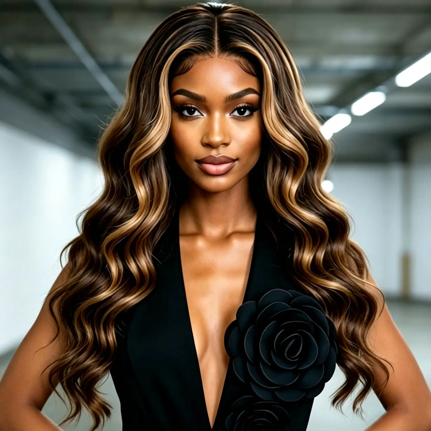 lblbzizi Highlight Ombre Lace Front Wig Human Hair 13X4 HD Transparent Lace Front Pre Everything Drawstring Wigs Glueless Honey Blonde P4/30 Body Wave Human Hair Pre Cut Lace Pre Plucked Bleached Knots 220% Density Wig