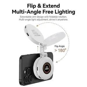 1 Count Magnetic Adjustable LED Fill Light , Extendable, Portable, Video Lighting for Mobile Photography