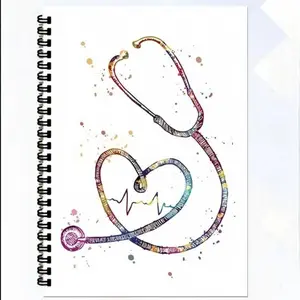 A5 Spiral Notebook with 50 Sheets 100 Pages, Durable Coil Bound Science Note Pad, Ideal for Students and Professionals