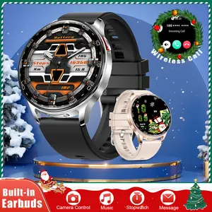 Smartwatch with Hidden Earbuds(Wireless Call & Notifications), IP67 Waterproof Sport Watch with 1.39 inch IPS Screen  Multiple Sport Modes Magnetic Charging Compatible with iOS Android Smartphones Christmas Gifts for Men Women Lovers Couples