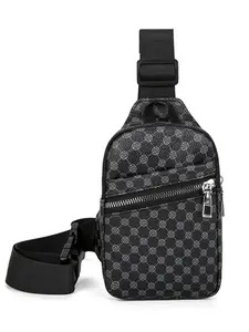 Men's Casual Solid Color Zipper Belt Bag, Fashionable Lightweight Chest Bag for Daily Commuting, Portable Sling Bag for Men, Zipper Fanny Pack, Waist Bag