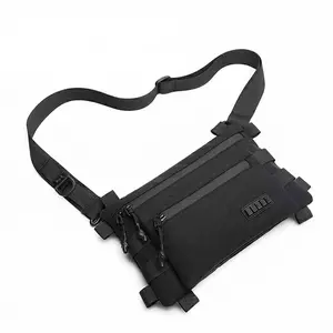 1pc Tactical Sling Bag, Men's Small Chest Pack, Multi-pocket Waterproof Fabric, Compact Shoulder Bag, for Street Fashion, Urban Travel