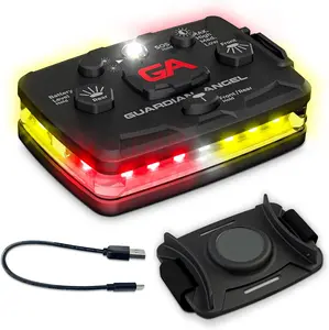 Guardian Angel Elite Series Safety Light - (Red/Yellow Front & Red/Yellow Rear) - Rechargeable, Magnetic, Hands-Free Wearable LED Light for First Responders, Firefighters, Rescue Ops & Industrial PPE Visit the Guardian Angel Store