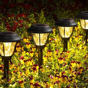 10 Pack Solar Powered LED Lawn Lights with Water Ripple Garden Lamp Lawn Patio Yard for Outdoor Landscape