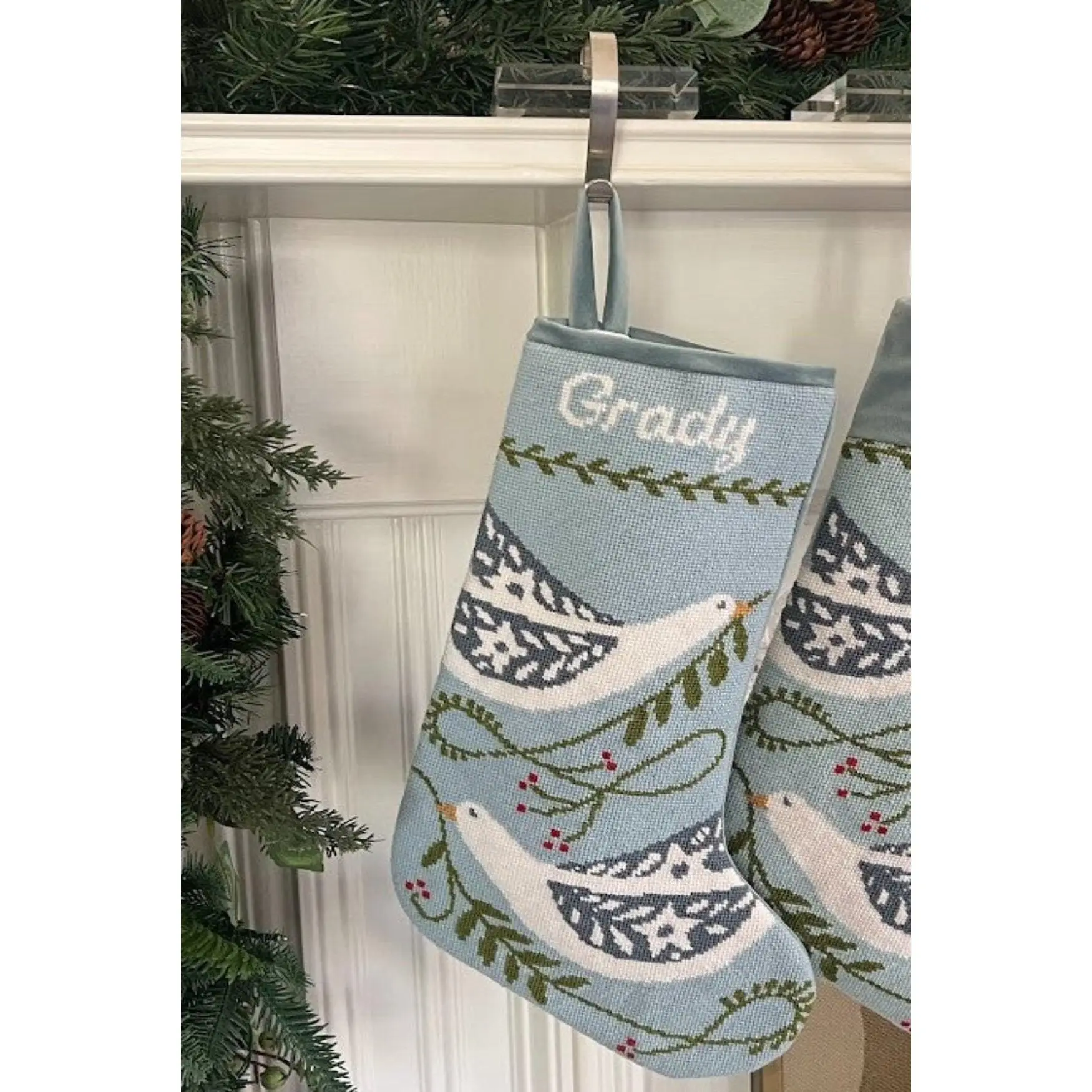 PREORDER FOR 2026: Peace on Earth Full Size Needlepoint Christmas Stocking