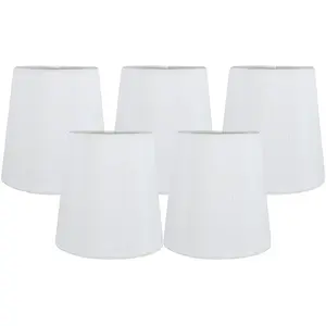 Meriville Faux Silk Clip On Chandelier Lamp Shades, 3.5-inch by 4.5-inch by 4.5-inch