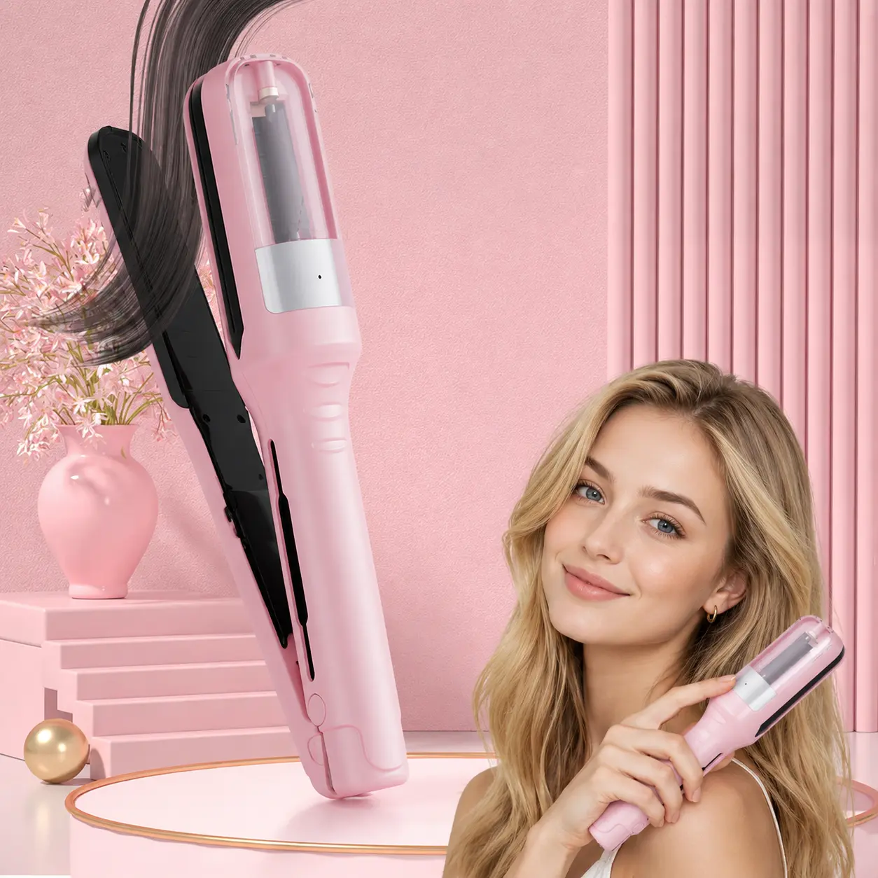 Cordless Split End Hair Trimmer Rechargeable Home Tool Hair Clipper For Dry Damaged Splitting Broken Brittle Straight Curly Frizzy Beauty, Remove Damaged Hair, Repair Hair Care Treatment Crushing Device Razor Handle