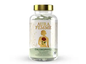 Aura Femme Chlorophyll Capsules - 30 Count Detox Supplement for Women - Supports Full Body Wellness & Improves Breath - Natural Glow Booster