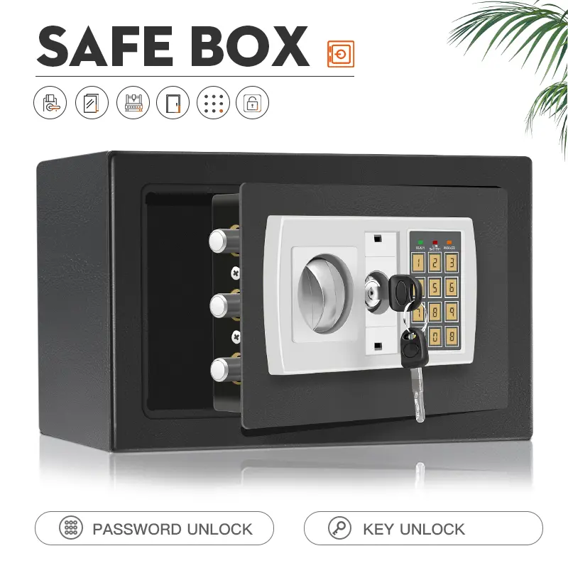 Electronic password Security Box, college dorm saferroomhome,safe,storage,box office savings, safes Mechanical safe box for money key lockbox safebox ——No batteries were provided