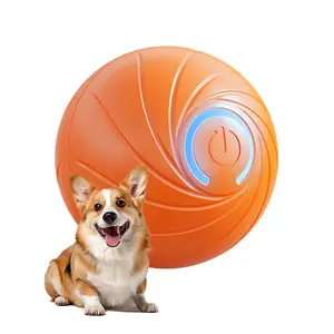 Automatic Interactive  Toy Ball, Smart Moving  Ball with Obstacle Avoidance, Rechargeable Bouncing  Toy for Small Medium  Self Play Bite Resistant Inflatable Dog Set