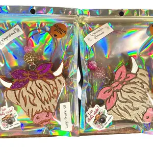 Highlander Cow Freshie Car Air Freshener Aromatic Fruity Fragrance Handmade in East Texas Hanging Option Vent Clip Available