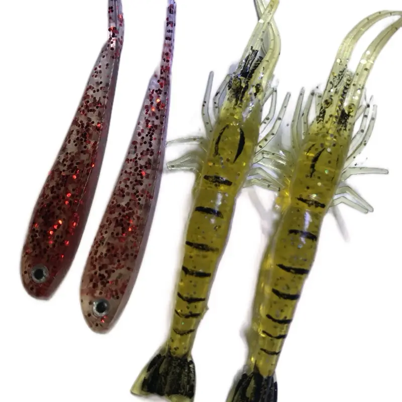 Fluke and Shrimp Plastic Lure - Colorful Fishing Lures for Fluke and Shrimp Enthusiasts