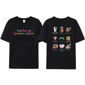 Men's Short Sleeves Human Rights Hoodie Cotton T-Shirt Sweatshirt Comfortable Stylish Casual Sports Top for Men Daily Use