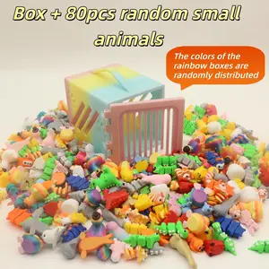 20/80 Piece Set 3D Printed Animal Models, Unique Decorative Accessories, Garden Sculptures Statues for Room Decoration, Garden Ornaments, Aquarium Accessories, Birthday Gifts