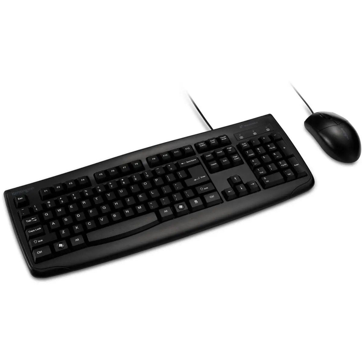 Acco Brands KMW70316 Combo Pro Fit Washable Wired Desktop Set - Full-Size Keyboard, Waterproof, Rugged, Symmetrical, Contoured Construction (Computers & Office Equipment, Computer Accessories)