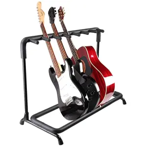 5 Core Multi Guitar Rack Stand Floor 7 Slot Adjustable Flying V Guitars Holder