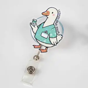 Silly Goose Licensed Drug Dealer Badge Reel, Funny Pharmacy Tech Badge, Pharmacist Gift, Pharmacy Goose