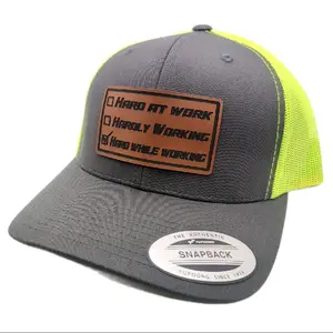 Hard While Working - Funny Blue Collar Trucker Hat