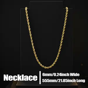 New Luxury 14K Gold-Plated European Classic Twist Necklace for Men Women Ideal Bridal Engagement Jewelry Elegant Design Versatile Gift