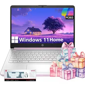 HP 2026 14" Ultra-Light Laptop | Intel Quad-Core | 8GB RAM 128GB UFS | Windows 11 Home | Honey Lavender | Student Business PC With Bundle Accessory