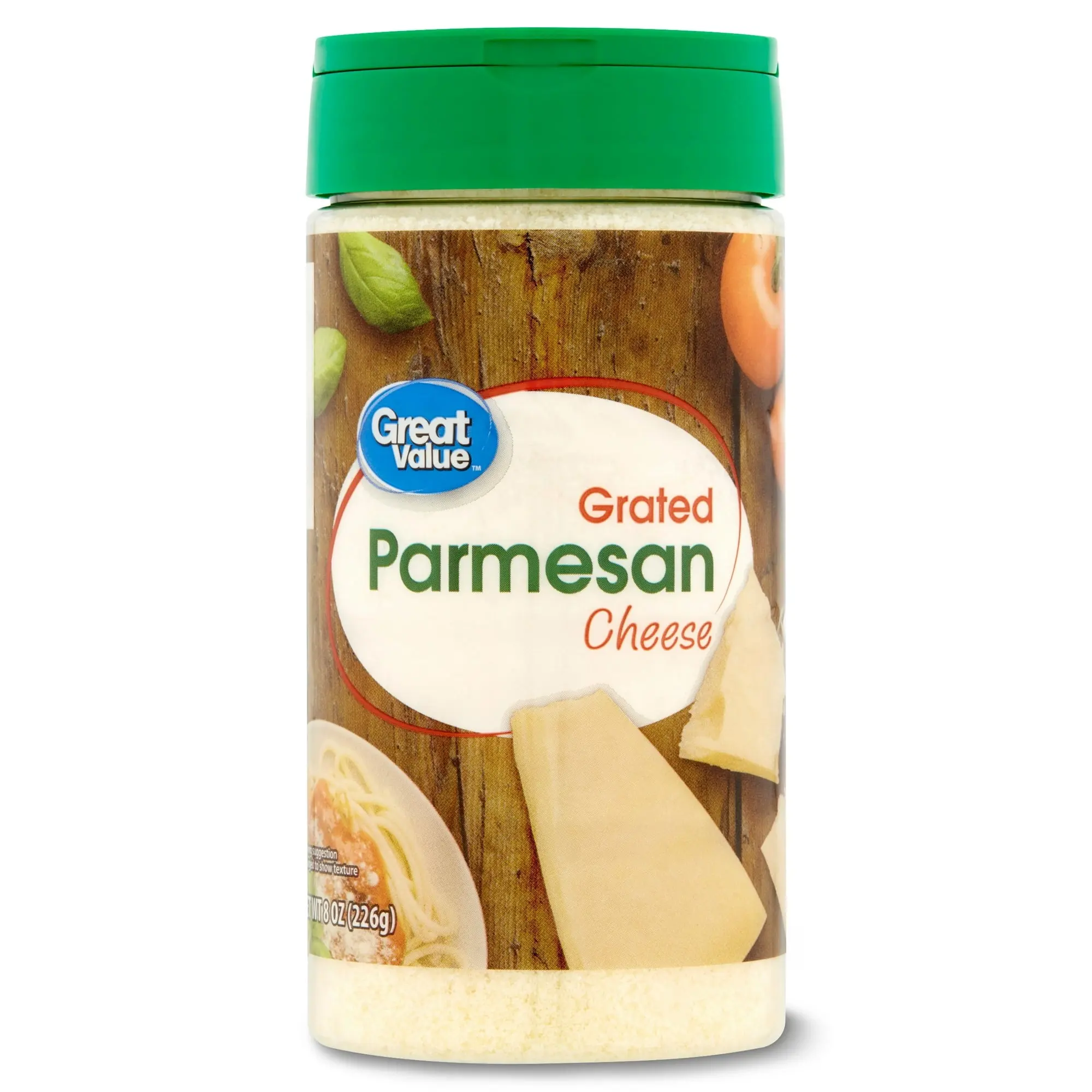 Great Value Grated Parmesan Cheese, 8 oz Shaker