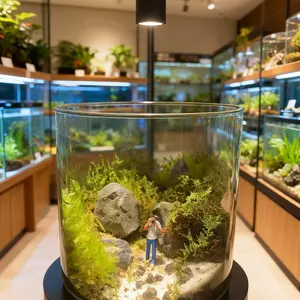 Handcrafted Glass Succulent Terrarium 4*6- Clear View Minimalist Design for Indoor & Outdoor Use - Elevate Your Space with Elegance