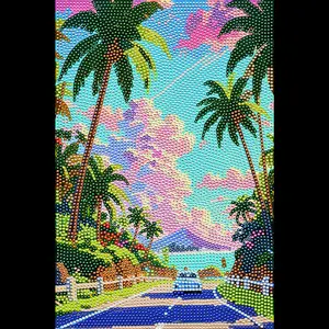 Travel Diamond painting, Landscape Crystal Diamond Painting Kit, Frameless