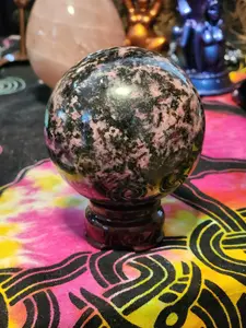 Rhodonite large sphere natural crystal