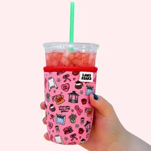 Luke & Lorelai Coffee Sleeve Gilmore Girls Inspired Reusable Neoprene Cup Sleeve Eco-Friendly Comfortable Drink Sleeve for Iced Coffee Drinkware Acessories
