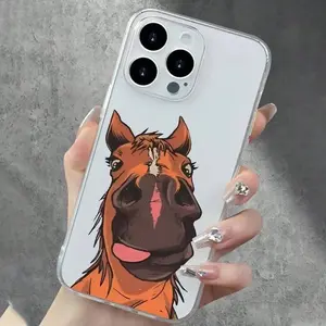 Horse Pattern Aesthetic Phone Case, Full Body Shockproof Durable Phone Protective Cover, Phone Accessories Compatible with iPhone 11 12 13 14 15 16 Pro Max/Pro/Plus, Shockproof Tpu Cover