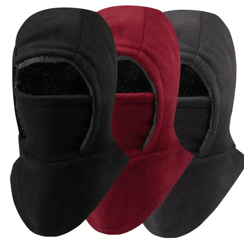 Adults' Outdoor Cap - Sports Hats, Face-Neck-Head Wrap, Mask+Hat+Neck Integrated Winter Warm Windproof Pullover for Cycling, Skiing