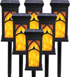 Solar Lights Outdoor, 6 Pack Solar Torch Light with Flickering Flame, Waterproof Garden Lights Outdoor Landscape Lighting, Flame Torches for Outside Patio Pathway Walkway Yard Lawn Decorations
