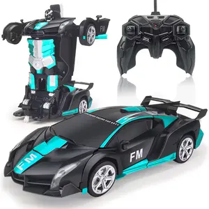 Transforming Car Robot, One-Button Deformation R&C Toy Car, 1-18 Scale 360' Rotating Drifting, Toys Suitable For Kids Over 3 Years Old, Educational Toys, Children's Day Gift, Birthday