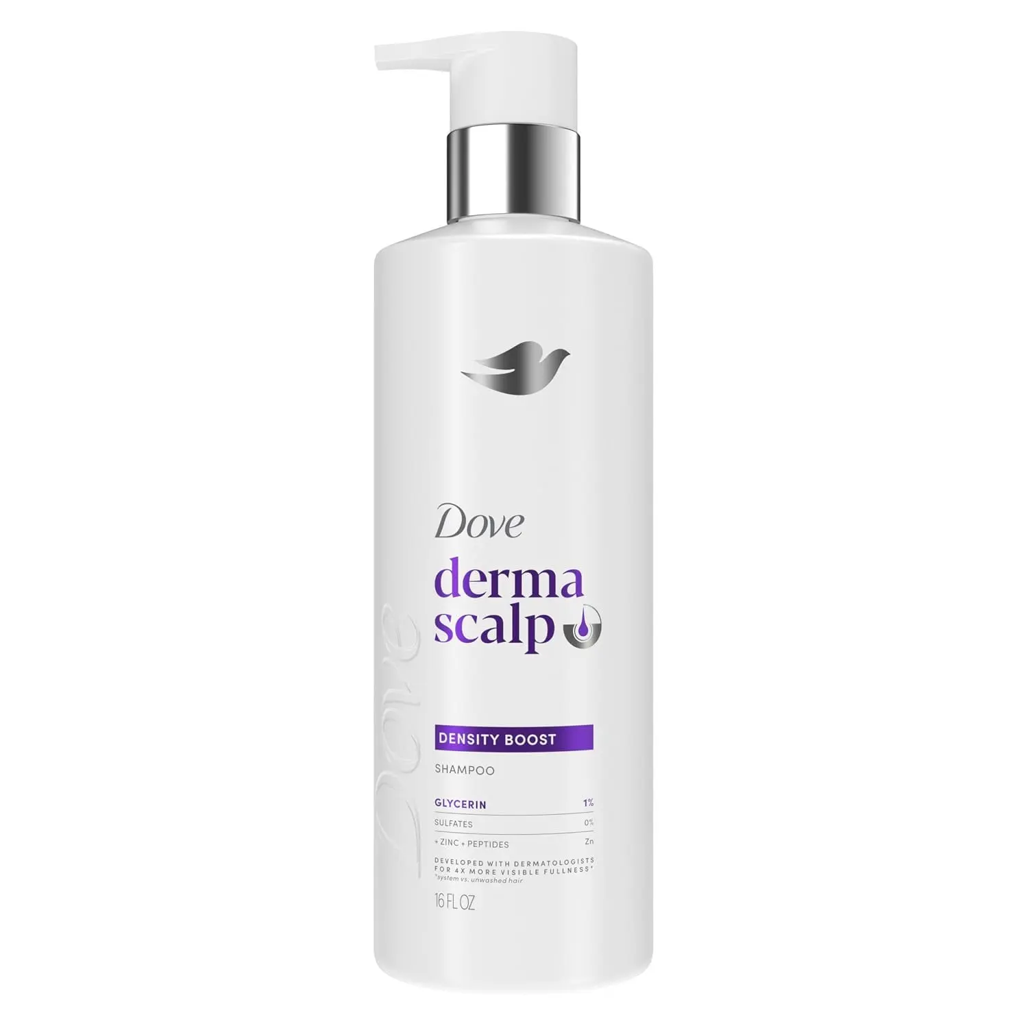 Scalp Density Boost Shampoo for Thinning Hair and Breakage (16 oz), Sulfate-Free Hair Loss Shampoo with Peptides, Zinc & Glycerin for Fuller-Looking Hair