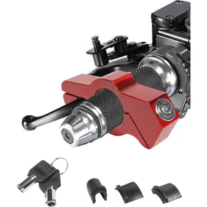 Motorcycle Lock,Motorcycle Accessories Car Accessories Motorcycle Locks Anti Theft,Heavy Duty Motorcycle Brake Lock,Adjustable Bike Handlebar Lock to Protect Motorcycle (Red), 1411CBFDS002