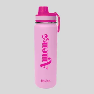 Kerusso 24 oz Stainless Steel Water Bottle - Portable Vacuum Flask, Tumbler with Lid