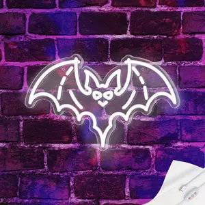 Bat Neon Lights, Neon Lights, LED Neon Lights Bat Lights, Halloween Neon Wall Decorations, Holiday Parties, Bars, Room Decorations, Children'S Gifts, Halloween Decorations LED Neon Signs ﻿