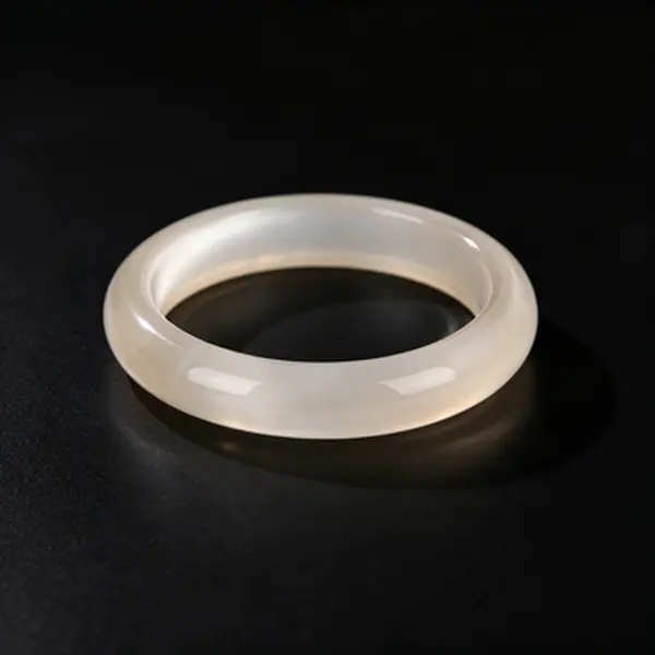 Women's Bracelets: Chalcedony, Agate and Crystal with Premium Texture, Icy Transparent Cat's Eye Stone