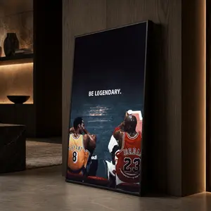 Legendary Basketball Icons Wall Art, Motivational Sports Quote Poster, Inspirational Athl