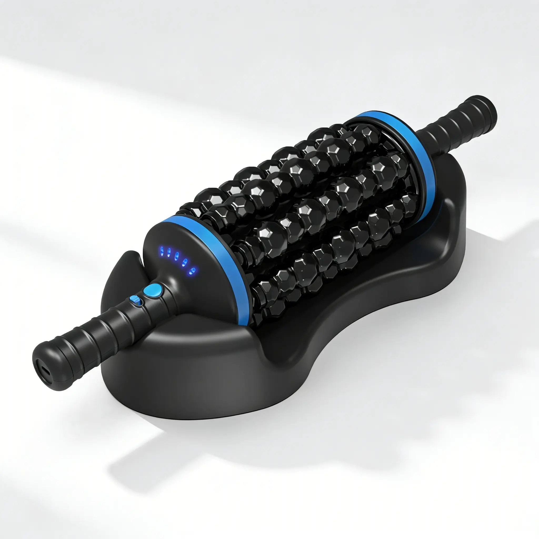 Electric Muscle Roller, Rechargeable Deep Tissue Massage Roller, Portable Vibration Foam Roller for Back, Legs, Full Body, Gym, Home, Travel