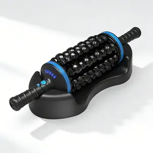 Electric Muscle Roller, Rechargeable Deep Tissue Massage Roller, Portable Vibration Foam Roller for Back, Legs, Full Body, Gym, Home, Travel