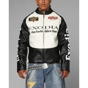 Loiter X Yu-Gi-Oh! Exodia Biker Jacket Black/Off White