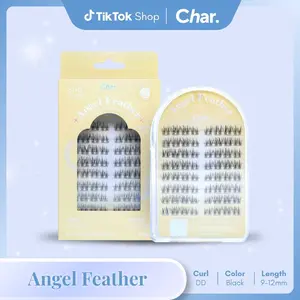 Angel Feather - Pre Glue Lashes 5 to 10 Days Wear ,Layered Bold Manga ,  Band-Free Sweatproof Waterproof