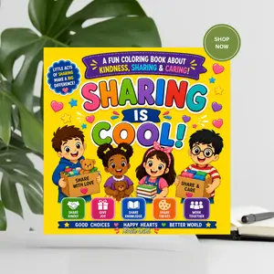 Sharing is Cool  - Children's Educational Textbook for Teaching Cooperation and Social Skills